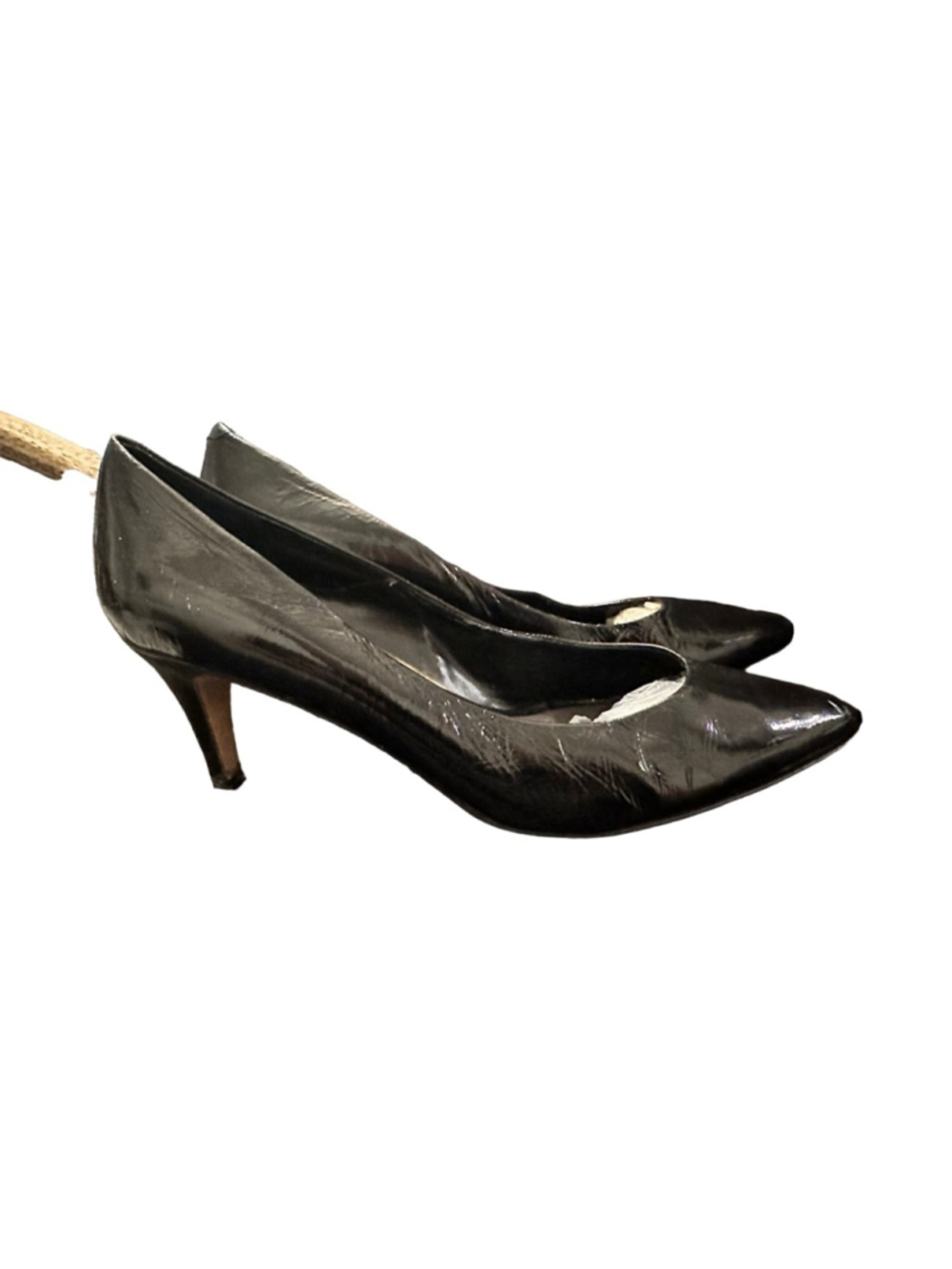 Enzo Angiolini black patent leather pumps
